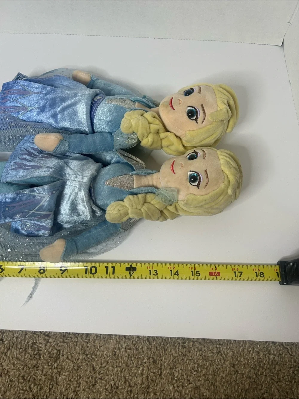 Elsa Plush Frozen Doll TY Disney Collection Princess Sparkle Blue Dress 16